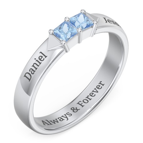 Timeless Romance Ring – Sterling Silver with Blue Topaz