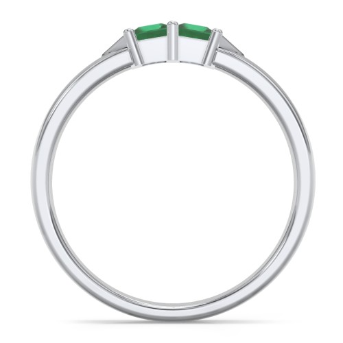Timeless Romance Ring – Sterling Silver with Emerald
