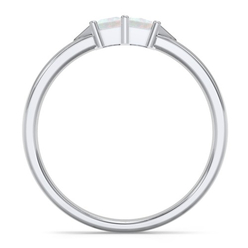 Timeless Romance Ring – Sterling Silver with Opal