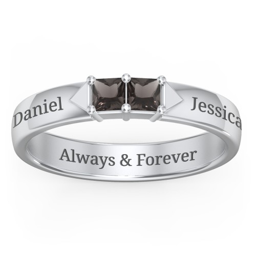 Timeless Romance Ring – Sterling Silver with Smokey Quartz