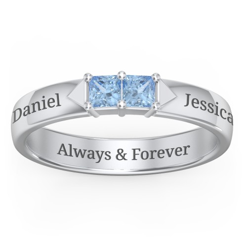Timeless Romance Ring – Sterling Silver with Blue Topaz