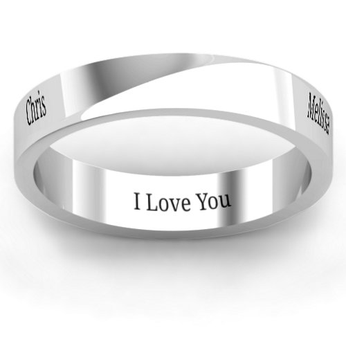 Women's Ridge Diagonal Peak Ring – Sterling Silver
