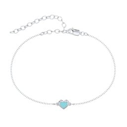Heart Anklet with Cold Enamel