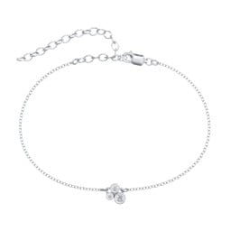 Cluster Bezel Set Stone Anklet