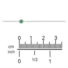Bezel-Set Round Stone Station Anklet