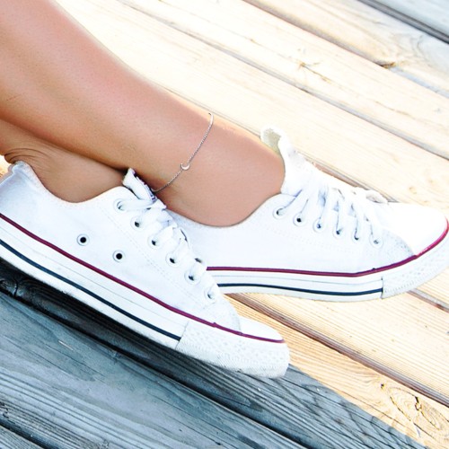 Moon Anklet – 18K Gold Plated Silver