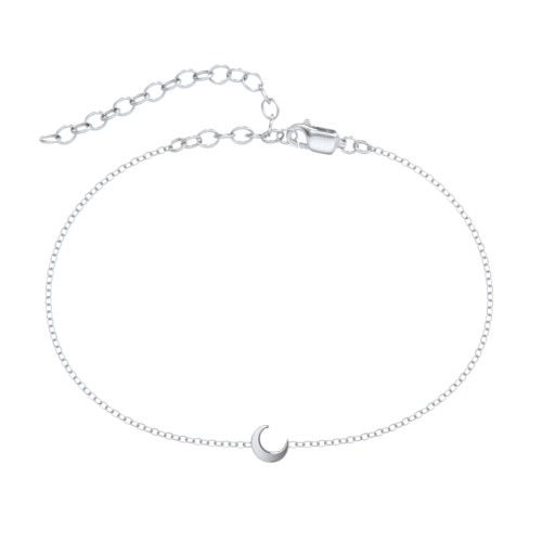 Moon Anklet – Sterling Silver