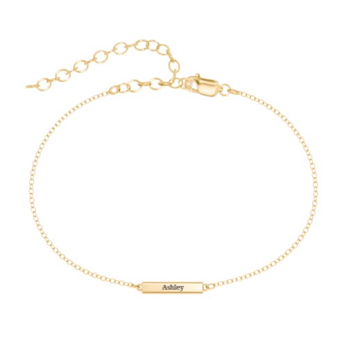 Bar Anklet – 18K Gold Plated Silver