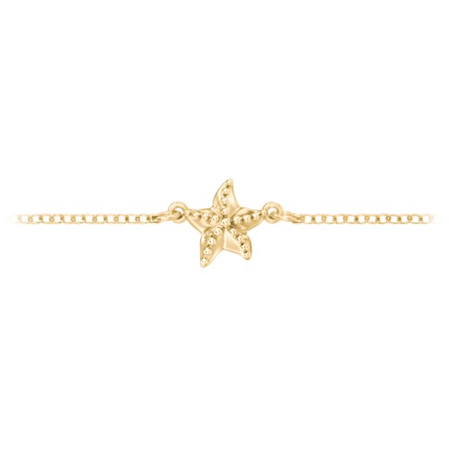 Starfish Anklet – 18K Gold Plated Silver
