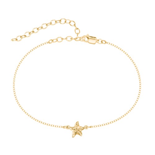 Starfish Anklet – 18K Gold Plated Silver