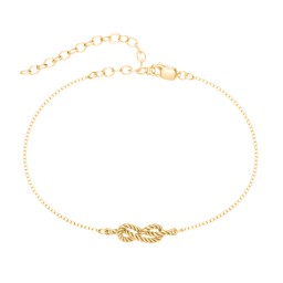 Infinity Knot Anklet in 18K Gold Plated Silver