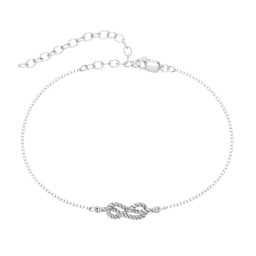 Infinity Knot Anklet in 925 Sterling Silver