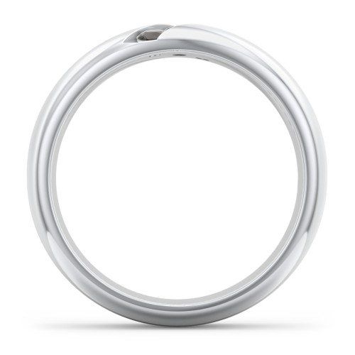 Men's Triple Stone Grooved Ring