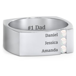 Men's Cache Square-shaped Gemstone Ring