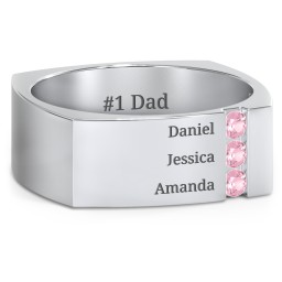 Men's Cache Square-shaped Gemstone Ring