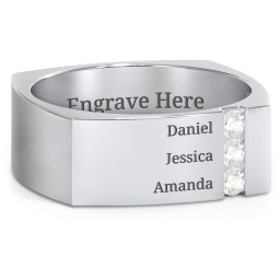 Men's Cache Square-shaped Gemstone Ring