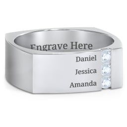 Men's Cache Square-shaped Gemstone Ring