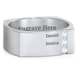 Men's Cache Square-shaped Gemstone Ring
