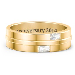 Men's Double Baguette Ring