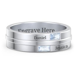 Men's Double Baguette Ring