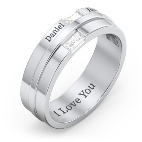 Men's Double Baguette Ring