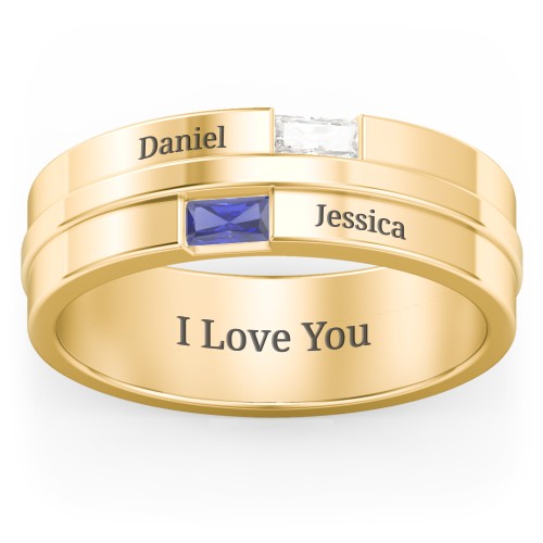 Men's Double Baguette Ring