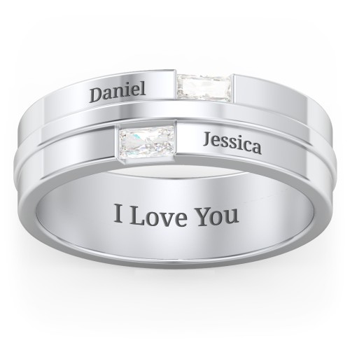 Men's Double Baguette Ring