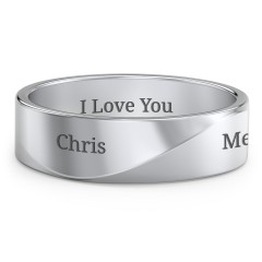 Men's Ridge Diagonal Peak Ring – 9kt Yellow Gold