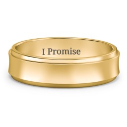 Men's Menelaus Bevelled Concave Ring in 9K Solid Yellow Gold