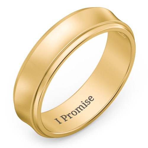 Men's Menelaus Bevelled Concave Ring – 9kt Yellow Gold