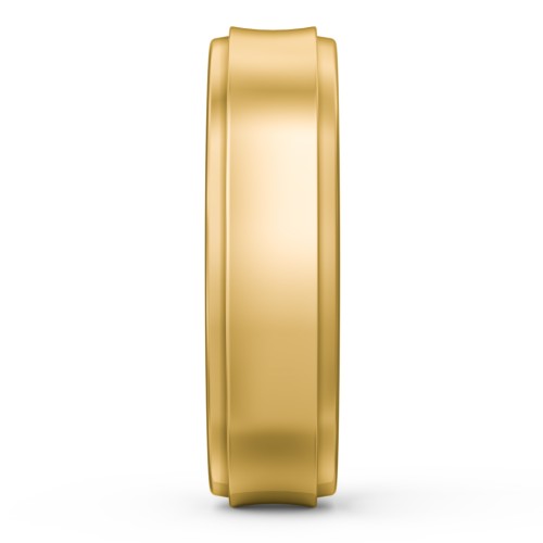 Men's Menelaus Bevelled Concave Ring – 9kt Yellow Gold