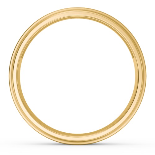 Men's Menelaus Bevelled Concave Ring – 9kt Yellow Gold