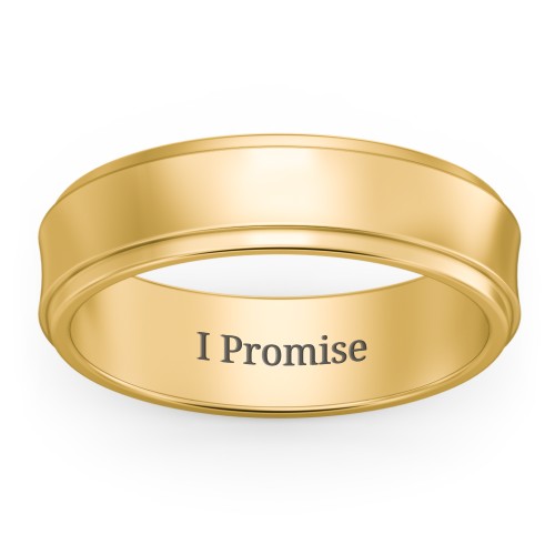 Men's Menelaus Bevelled Concave Ring – 9kt Yellow Gold