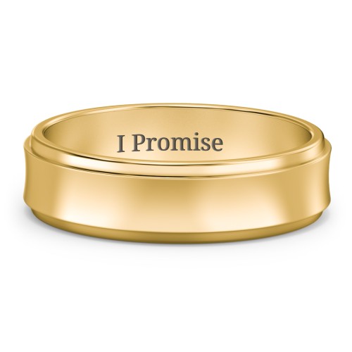 Men's Menelaus Bevelled Concave Ring – 9kt Yellow Gold