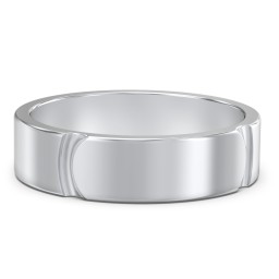 Men's Lysander Curved Groove Ring