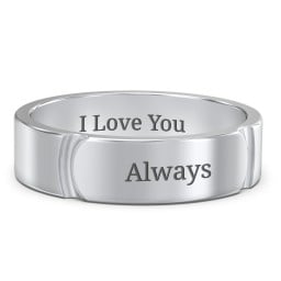 Men's Lysander Curved Groove Ring