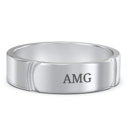 Men's Lysander Curved Groove Ring