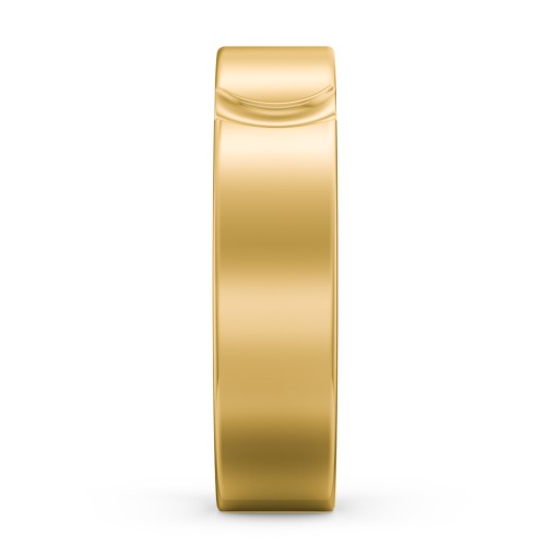 Men's Lysander Curved Groove Ring – 9kt Yellow Gold