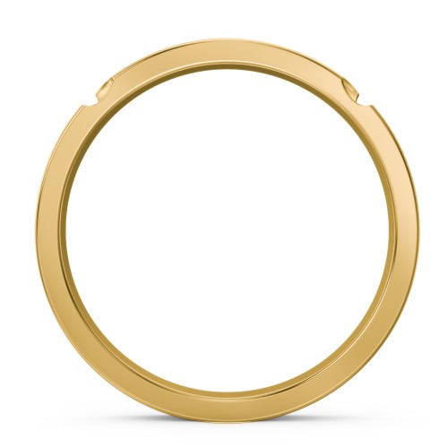 Men's Lysander Curved Groove Ring – 9kt Yellow Gold