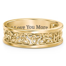 Men's Celtic Wreath Ring in 9K Solid Yellow Gold