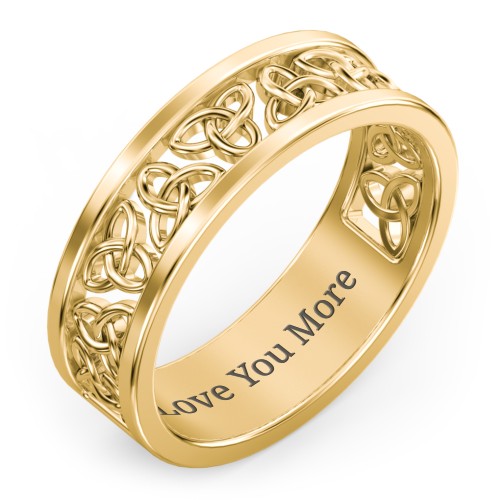Men's Celtic Wreath Ring – 9kt Yellow Gold
