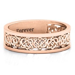 Men's Half Eternity Celtic Ring