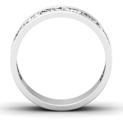Men's Half Eternity Celtic Ring – Sterling Silver