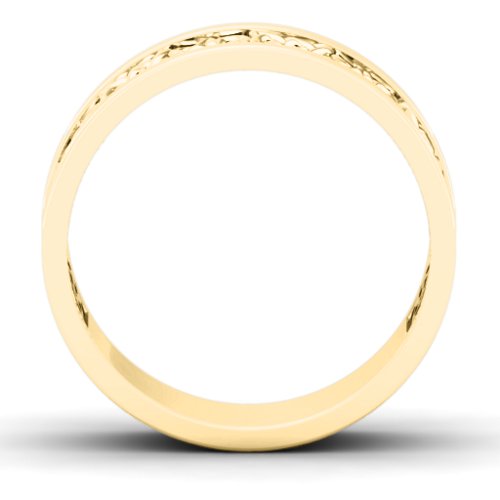Men's Half Eternity Celtic Ring – 9kt Yellow Gold