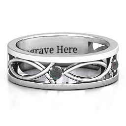 Men's Classic Fish Ring in 925 Sterling Silver with Alexandrite