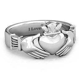 Men's Classic Celtic Claddagh Ring in 925 Sterling Silver