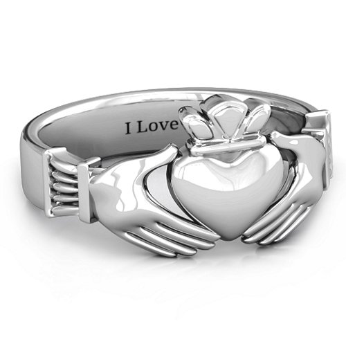 Men's Classic Celtic Claddagh Ring – Sterling Silver