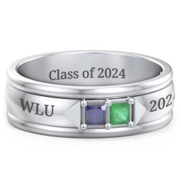 Men's Timeless Two Stone Ring