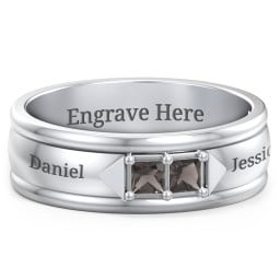 Men's Timeless Two Stone Ring