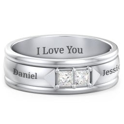 Men's Timeless Two Stone Ring